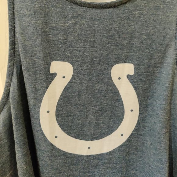 NFL Team Apparel Indianapolis Colts Women's Blue Gray Racerback Tank Top Medium - Picture 3 of 5